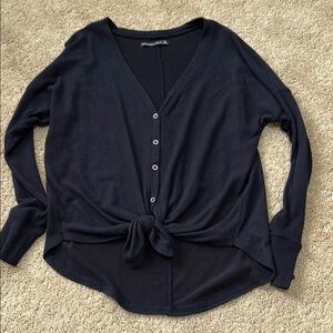 Abercrombie & Fitch Blue Button Down Super Soft Long Sleeve Top